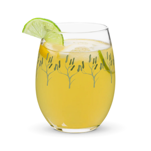 Eco-friendly Stemless Wine Glass Green Stalk 15oz - Dipaliz - Glasses