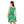 Green Wavy Pattern Skater Dress – Eco-friendly - Dipaliz - Dresses - Xs