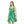 Green Wavy Pattern Skater Dress – Eco-friendly - Dipaliz - Dresses - Xs