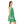 Green Wavy Pattern Skater Dress – Eco-friendly - Dipaliz - Dresses - Xs