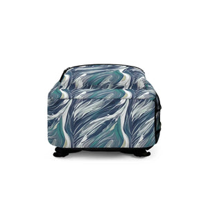 Spacious Marble Pattern Backpack - Durable Polyester - Dipaliz - Backpacks