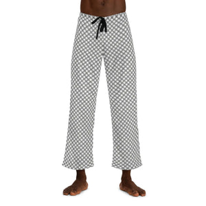 Grey Black and White Checkered Men’s Pajama Pants (aop) - Pajamas