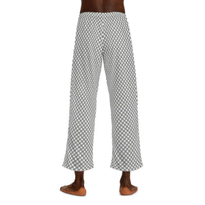 Grey Black and White Checkered Men’s Pajama Pants (aop) - Pajamas