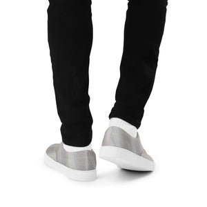 Grey Pattern Canvas Shoes - Men’s Lace Sneakers - Dipaliz