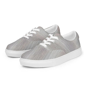 Grey Pattern Canvas Shoes - Men’s Lace Sneakers - Dipaliz