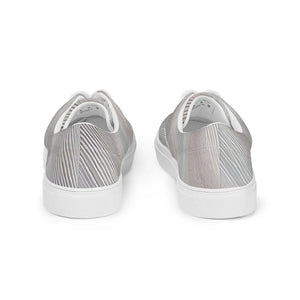 Grey Pattern Canvas Shoes - Men’s Lace Sneakers - Dipaliz