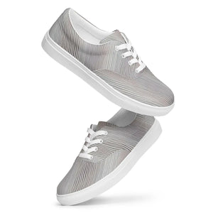 Grey Pattern Canvas Shoes - Men’s Lace Sneakers - Dipaliz