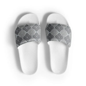 Grey Pattern Men’s Slides - Comfort Upper Strap - Dipaliz - Sandals