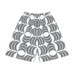 White Abstract Pattern Training Shorts - Gym Wear - Dipaliz