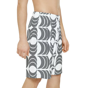 White Abstract Pattern Training Shorts - Gym Wear - Dipaliz
