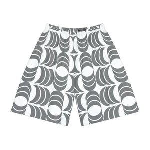 White Abstract Pattern Training Shorts - Gym Wear - Dipaliz