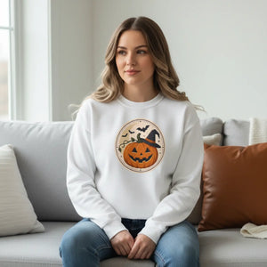 Dipaliz Halloween Pumpkin Crewneck Sweatshirt Fall - Sweatshirts