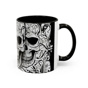 Halloween Skull Colorful Mug - Vibrant Spooky Drinkware - Dipaliz - 15oz / Black - Mugs