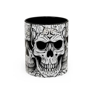 Halloween Skull Colorful Mug - Vibrant Spooky Drinkware - Dipaliz - 15oz / Black - Mugs
