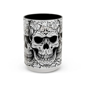 Halloween Skull Colorful Mug - Vibrant Spooky Drinkware - Dipaliz - 15oz / Black - Mugs