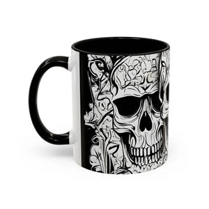 Halloween Skull Colorful Mug - Vibrant Spooky Drinkware - Dipaliz - 15oz / Black - Mugs