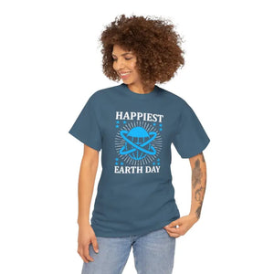 T-shirt - Happiest Earth Day Tee - Unisex Heavy Cotton Sustainable - Dipaliz