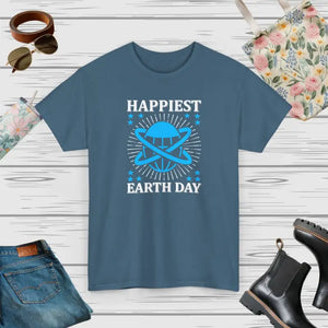 T-shirt - Happiest Earth Day Tee - Unisex Heavy Cotton Sustainable - Dipaliz