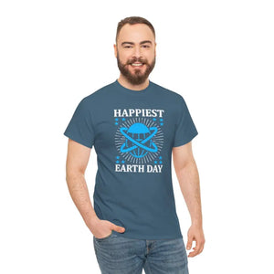 T-shirt - Happiest Earth Day Tee - Unisex Heavy Cotton Sustainable - Dipaliz