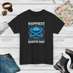 T-shirt - Happiest Earth Day Tee - Unisex Heavy Cotton Sustainable - Dipaliz Black / s