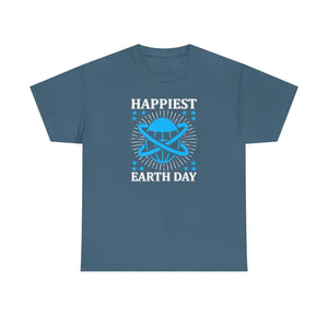 T-shirt - Happiest Earth Day Tee - Unisex Heavy Cotton Sustainable - Dipaliz Indigo Blue / s