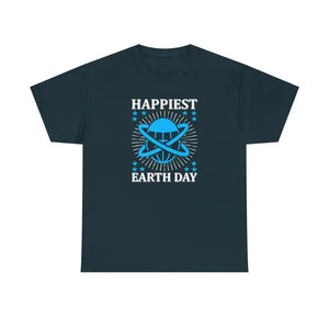 T-shirt - Happiest Earth Day Tee - Unisex Heavy Cotton Sustainable - Dipaliz Midnight / s