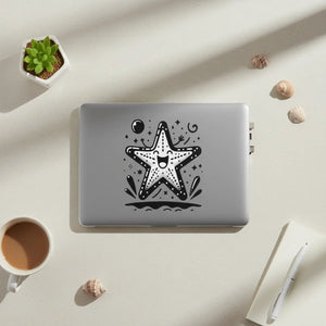 Dipaliz Happy Starfish Macbook Case Matte Coastal Cover - Laptop Hard Cases
