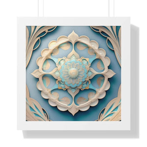 Chic Framed Vertical Poster - Intricate Abstract Geometric - Dipaliz - Posters Prints & Visual Artwork