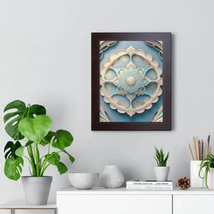 Chic Framed Vertical Poster - Intricate Abstract Geometric - Dipaliz - Posters Prints & Visual Artwork