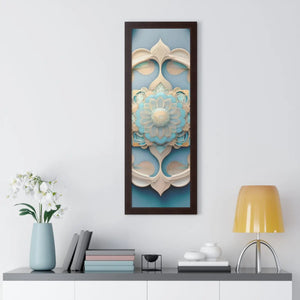 Chic Framed Vertical Poster - Intricate Abstract Geometric - Dipaliz - Posters Prints & Visual Artwork