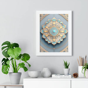 Modern Framed Vertical Poster - Intricate Abstract Geometric - Dipaliz - Posters Prints & Visual Artwork