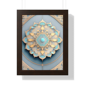 Modern Framed Vertical Poster - Intricate Abstract Geometric - Dipaliz - Posters Prints & Visual Artwork