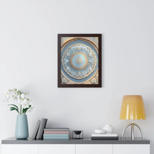 Modern Framed Vertical Poster - Abstract Geometric Patterns - Dipaliz - Posters Prints & Visual Artwork