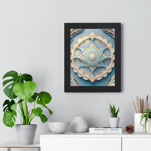 Chic Framed Vertical Poster - Intricate Abstract Geometric - Dipaliz - Posters Prints & Visual Artwork
