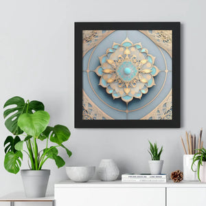 Modern Framed Vertical Poster - Intricate Abstract Geometric - Dipaliz - Posters Prints & Visual Artwork