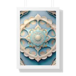 Chic Framed Vertical Poster - Intricate Abstract Geometric - Dipaliz - Posters Prints & Visual Artwork