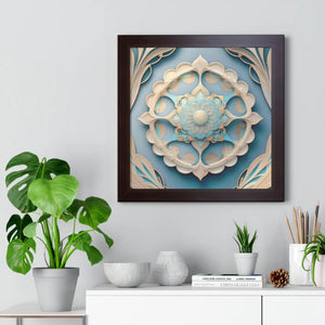 Chic Framed Vertical Poster - Intricate Abstract Geometric - Dipaliz - Posters Prints & Visual Artwork