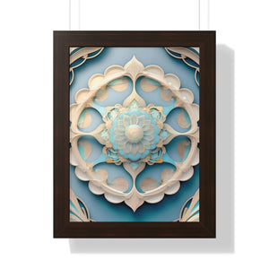 Chic Framed Vertical Poster - Intricate Abstract Geometric - Dipaliz - Posters Prints & Visual Artwork