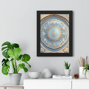 Modern Framed Vertical Poster - Abstract Geometric Patterns - Dipaliz - Posters Prints & Visual Artwork