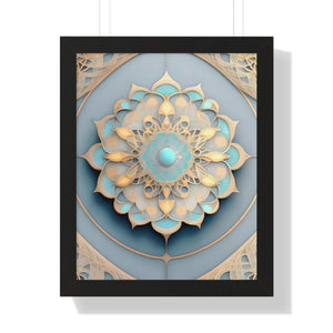 Modern Framed Vertical Poster - Intricate Abstract Geometric - Dipaliz - Posters Prints & Visual Artwork