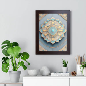Modern Framed Vertical Poster - Intricate Abstract Geometric - Dipaliz - Posters Prints & Visual Artwork