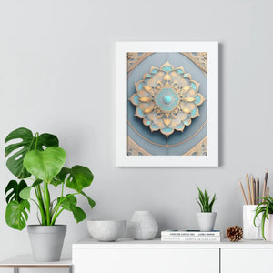 Modern Framed Vertical Poster - Intricate Abstract Geometric - Dipaliz - Posters Prints & Visual Artwork
