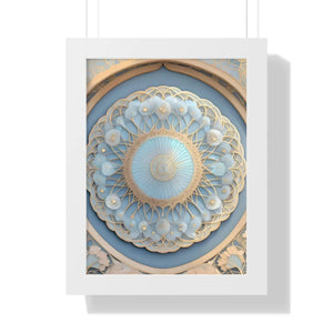 Modern Framed Vertical Poster - Abstract Geometric Patterns - Dipaliz - Posters Prints & Visual Artwork