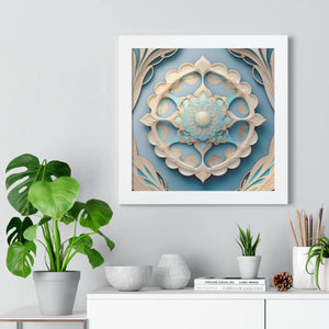 Chic Framed Vertical Poster - Intricate Abstract Geometric - Dipaliz - Posters Prints & Visual Artwork