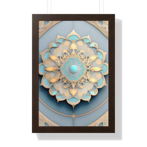 Modern Framed Vertical Poster - Intricate Abstract Geometric - Dipaliz - Posters Prints & Visual Artwork