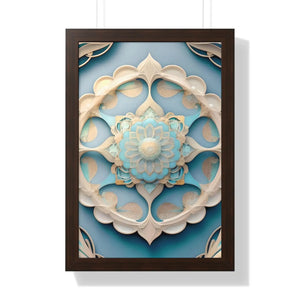 Chic Framed Vertical Poster - Intricate Abstract Geometric - Dipaliz - Posters Prints & Visual Artwork