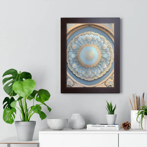 Modern Framed Vertical Poster - Abstract Geometric Patterns - Dipaliz - Posters Prints & Visual Artwork