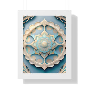 Chic Framed Vertical Poster - Intricate Abstract Geometric - Dipaliz - Posters Prints & Visual Artwork