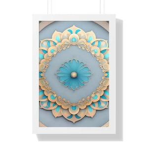 Intricate Abstract Geometric Framed Vertical Poster - Dipaliz - Posters Prints & Visual Artwork