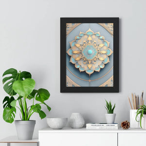 Modern Framed Vertical Poster - Intricate Abstract Geometric - Dipaliz - Posters Prints & Visual Artwork